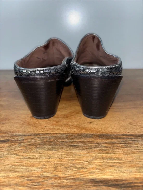 Donald J. Pliner Metallic Silver Croc-Embossed Slip-On Loafers 8.5M - Picture 3 of 4